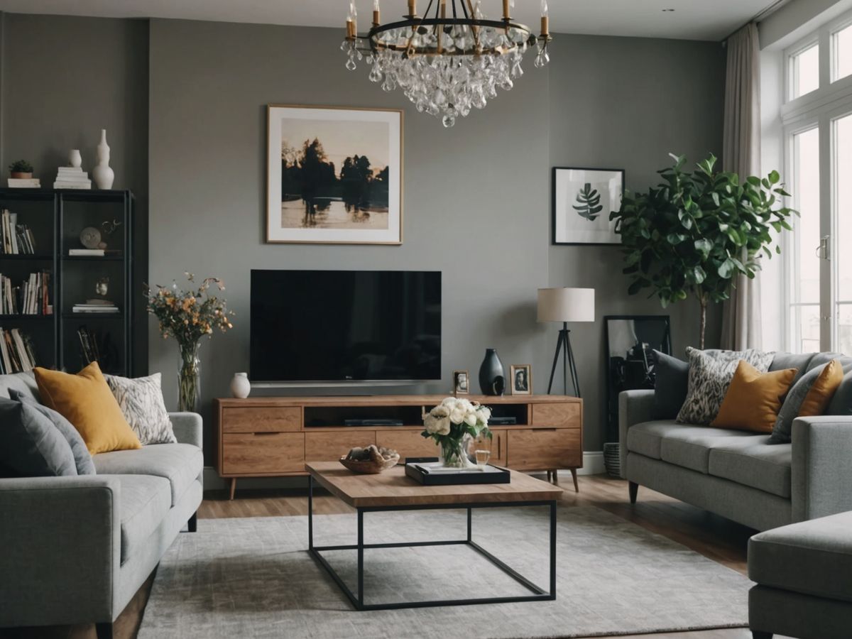 Luxurious living room with cozy seating and stylish accents.