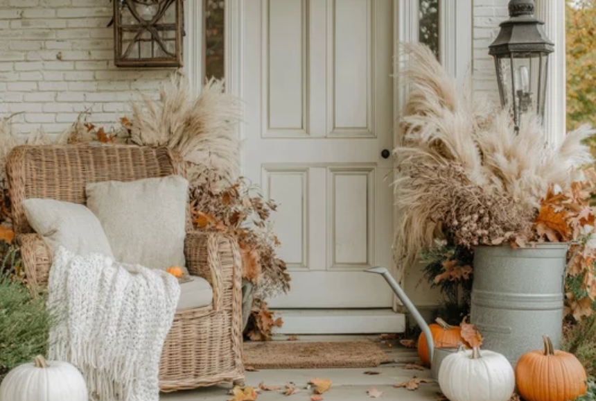 Rustic Fall Porch Decor