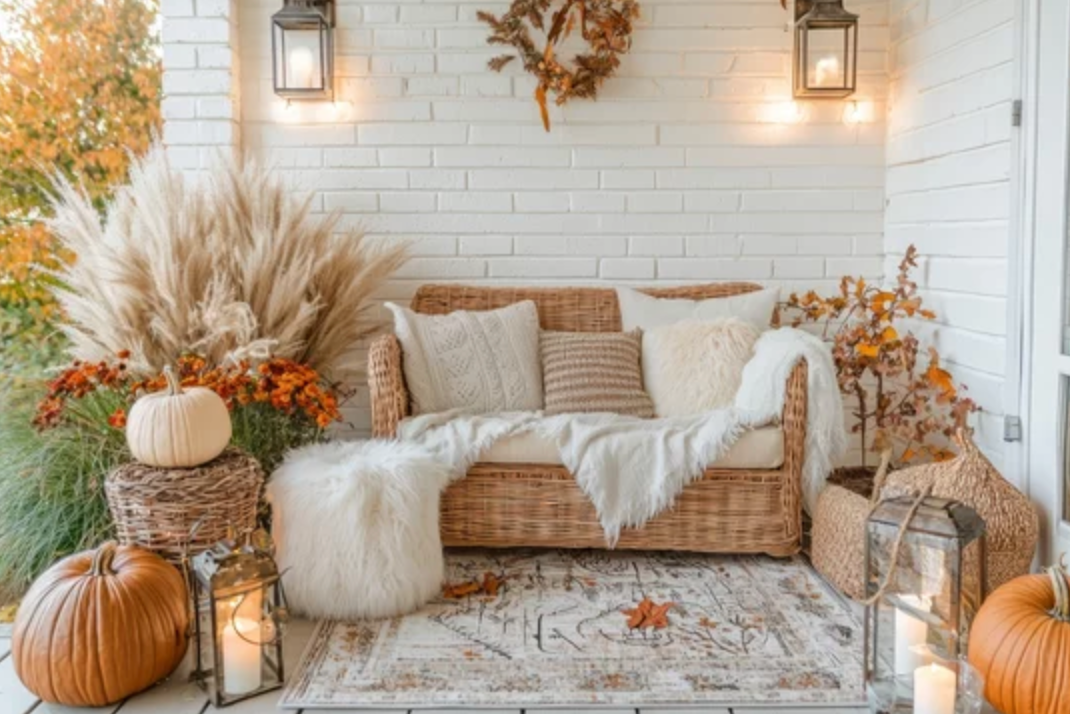 Rustic Fall Porch Decor