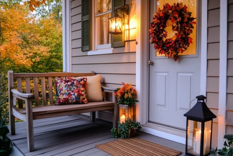 Rustic Fall Porch Decor