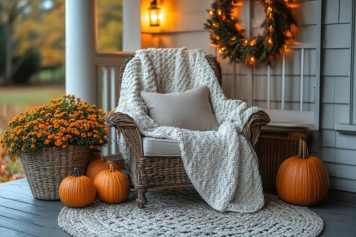 Rustic Fall Porch Decor